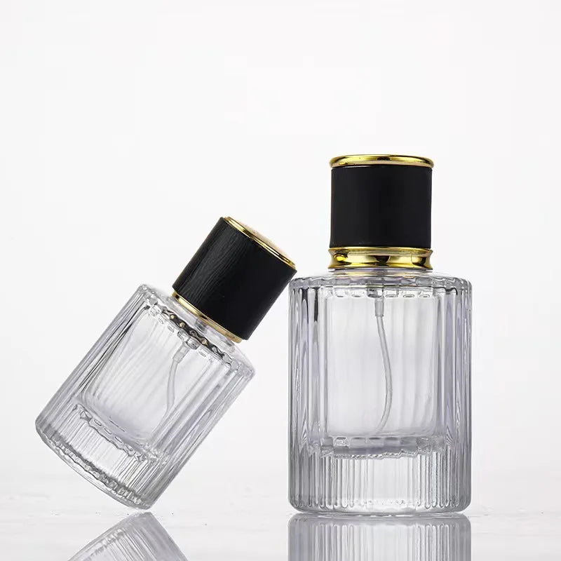 Wholesale Custom Perfume Bottles 30ml 50ml Vertical Strip Perfume Empty Bottle Luxury Screw Perfume Bottles Packaging with Box