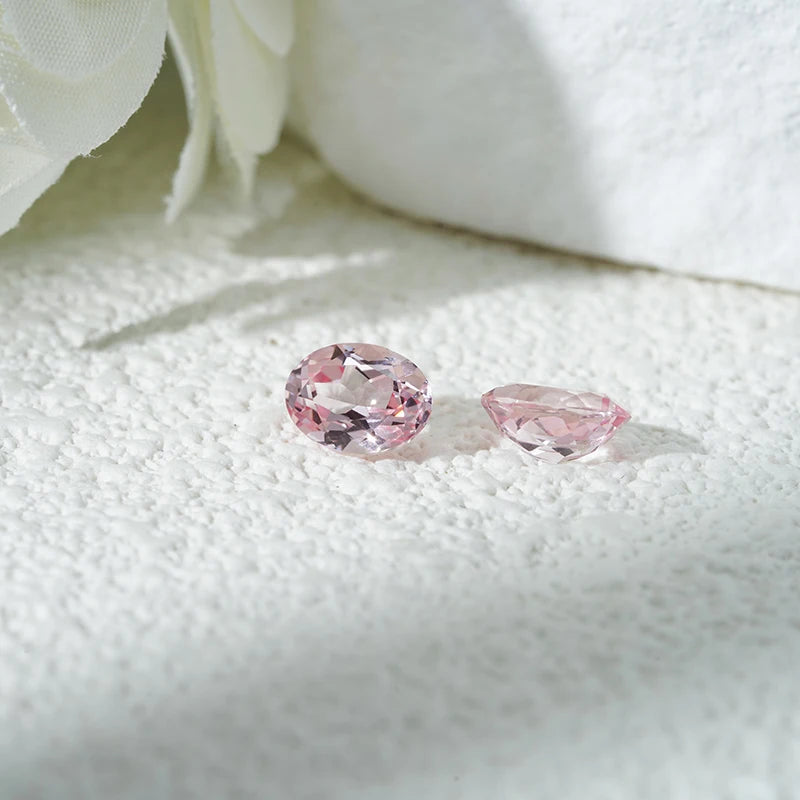 Stargem Sakura Pink Oval Pear Cut 3*5mm-9*13mm Lab Grown Sakura Pink Sapphire Gemstone