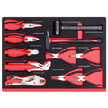 Goldenline WTT04 11pcs Auto Repair Hand Tool Sets CR-V Material 525*390*36mm Plier Hammer Tool Trolley Cabinet 3-Year Warranty