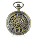 Time Gear Mechanical Watch Antique Hollow Roman Letter Flip Mechanical Pocket Watch