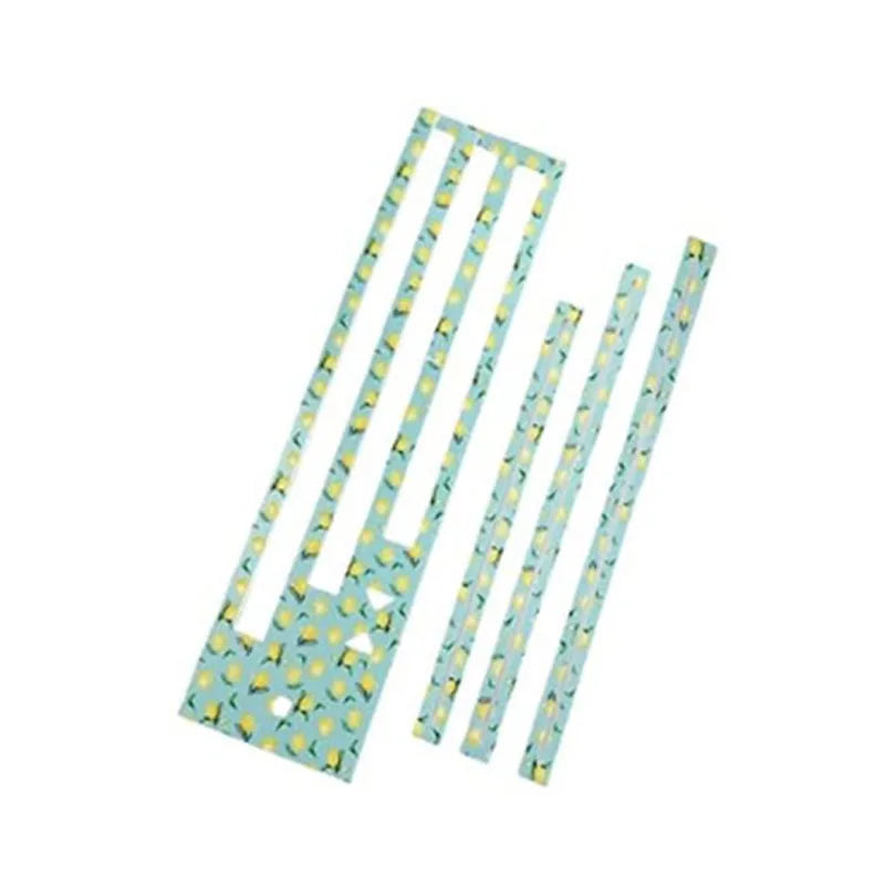 Hot Selling Acrylic Lemon Printed Zipper Pocket Template Set Premium Sewing Kit with Zipper Pockets