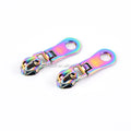 2026 5# Nylon Exquisite Rainbow Color Metal Zipper Slider Custom Creative Pattern Zipper Puller Zipper Head