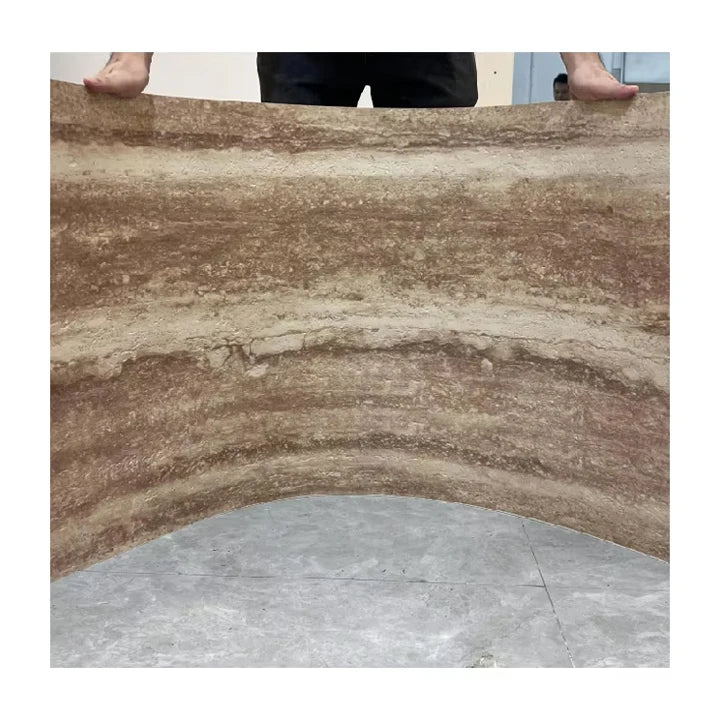 Flexible Self-Adhesive Travertine Tile Soft Natural Stone Veneer for Indoor Outdoor Artificial Travertine Decorative Wall Panel
