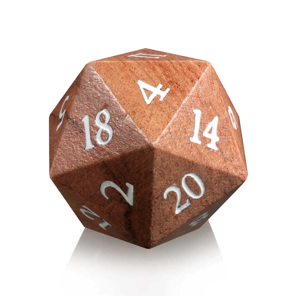 Custom D20 Wooden RPG Dice Set Luxury Giant 20-Sided DnD Board Game Burlywood 16mm Wood D20 Dice
