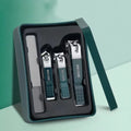 High-end Green Anti-Splash Nail Clippers Four-Piece Portable Finger and Toe Trimming Set