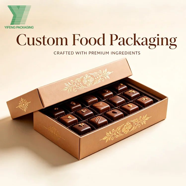 Wholesale Free Sample Custom Printed Food Grade Luxury Rigid Cardboard Box Sweet Food Gift Chocolate Packaging Box
