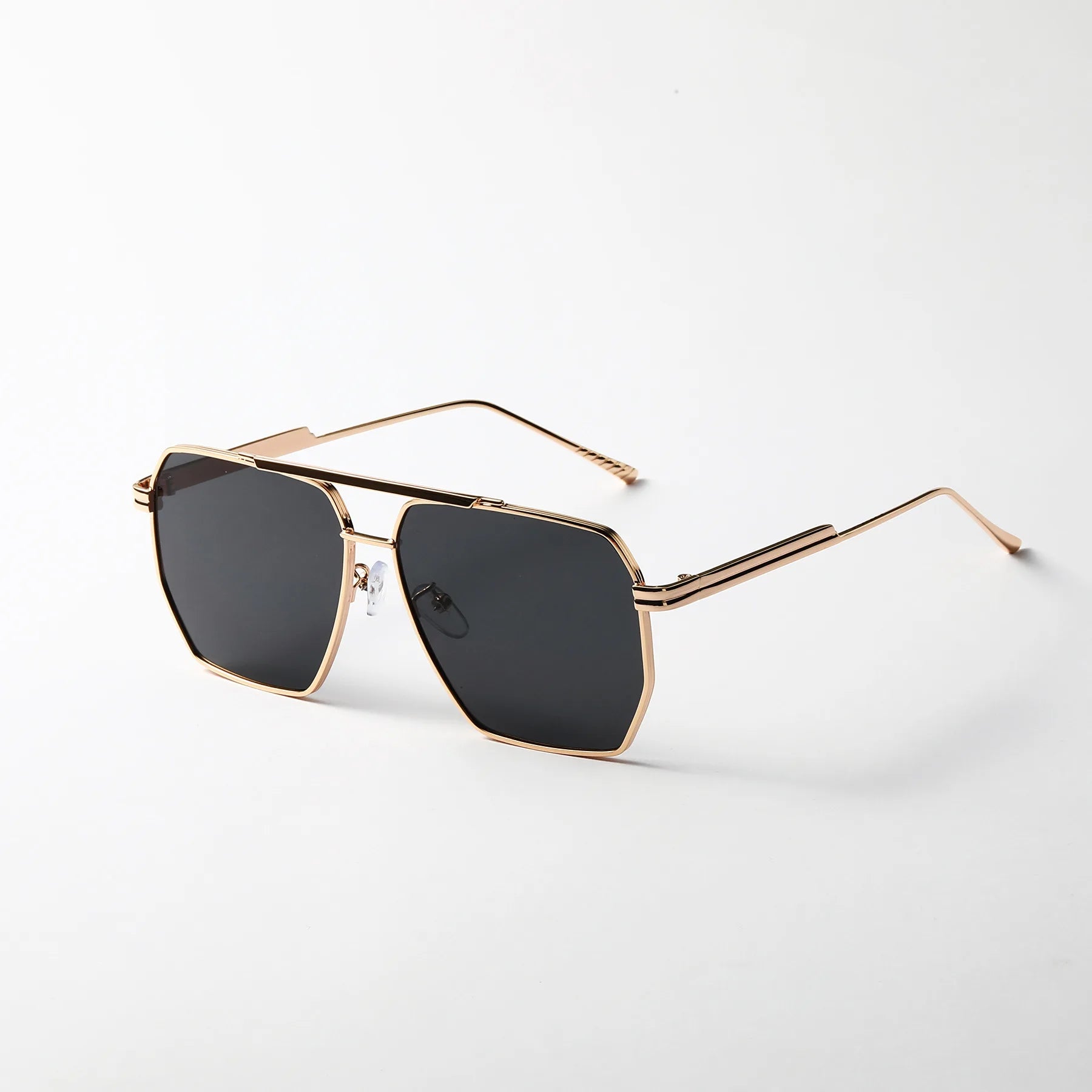 Hot Selling New Trendy Designer Double Bridge Sunglasses Arrivals 2023 Metal Shade Sun Glasses