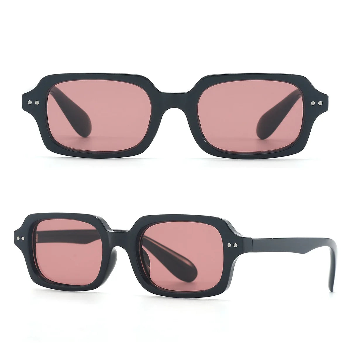 2025 New High-End Retro Square Frame Sunglasses European American Style Versatile UV400 Protection for Men Women PC Material