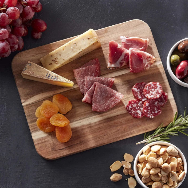 Factory Custom Personal Modern Styles Wooden Serve Cheese Acacia Cutting Board Foldable Dishwasher Safe Rectangle 2.0cm Thick
