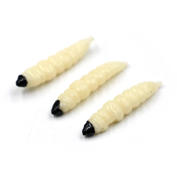 Selco Freshwater Bionic PVC Soft Baits Worm Maggot Fishing Lures Soft Fishing Lure Bread Bug Worm Bait