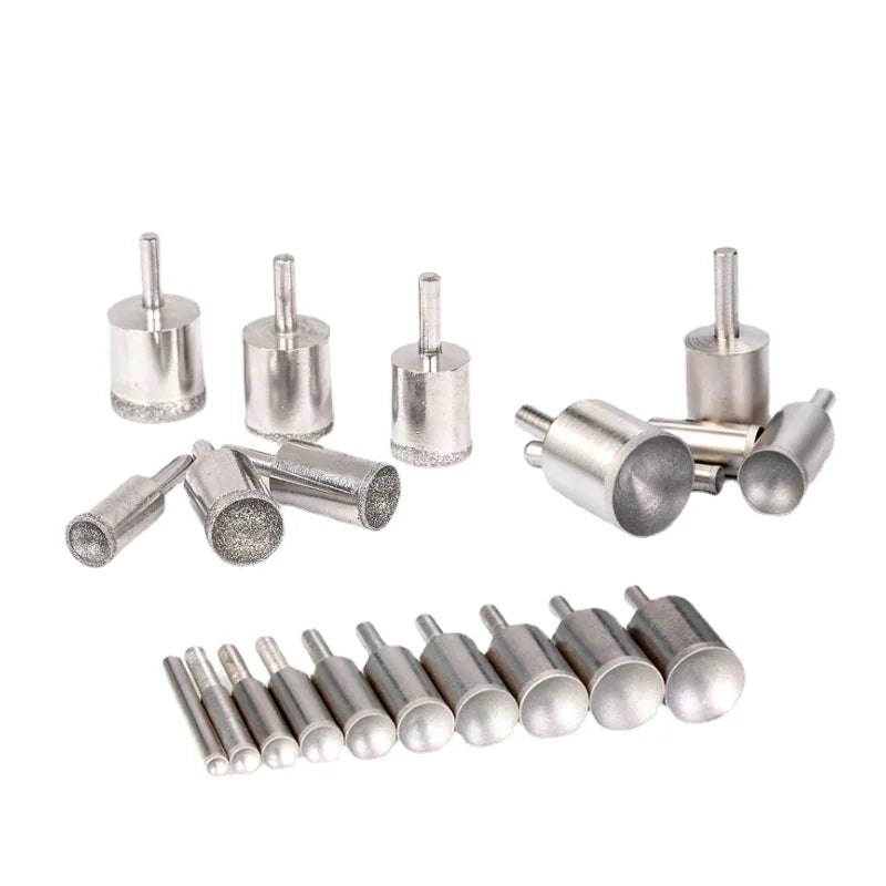 SDPSI 3-25mm Diamond Grinding Head Concave Polishing Suction Eye Socket Bead Grinder Spherical Abrasive Tools for Rotary Tool