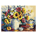 Flowers Paint by Numbers 5D DIY Paint by Numbers Daisy Cherry Rose Oil Painting Sets Home Decor Wall Decor Adult Gifts Artwork