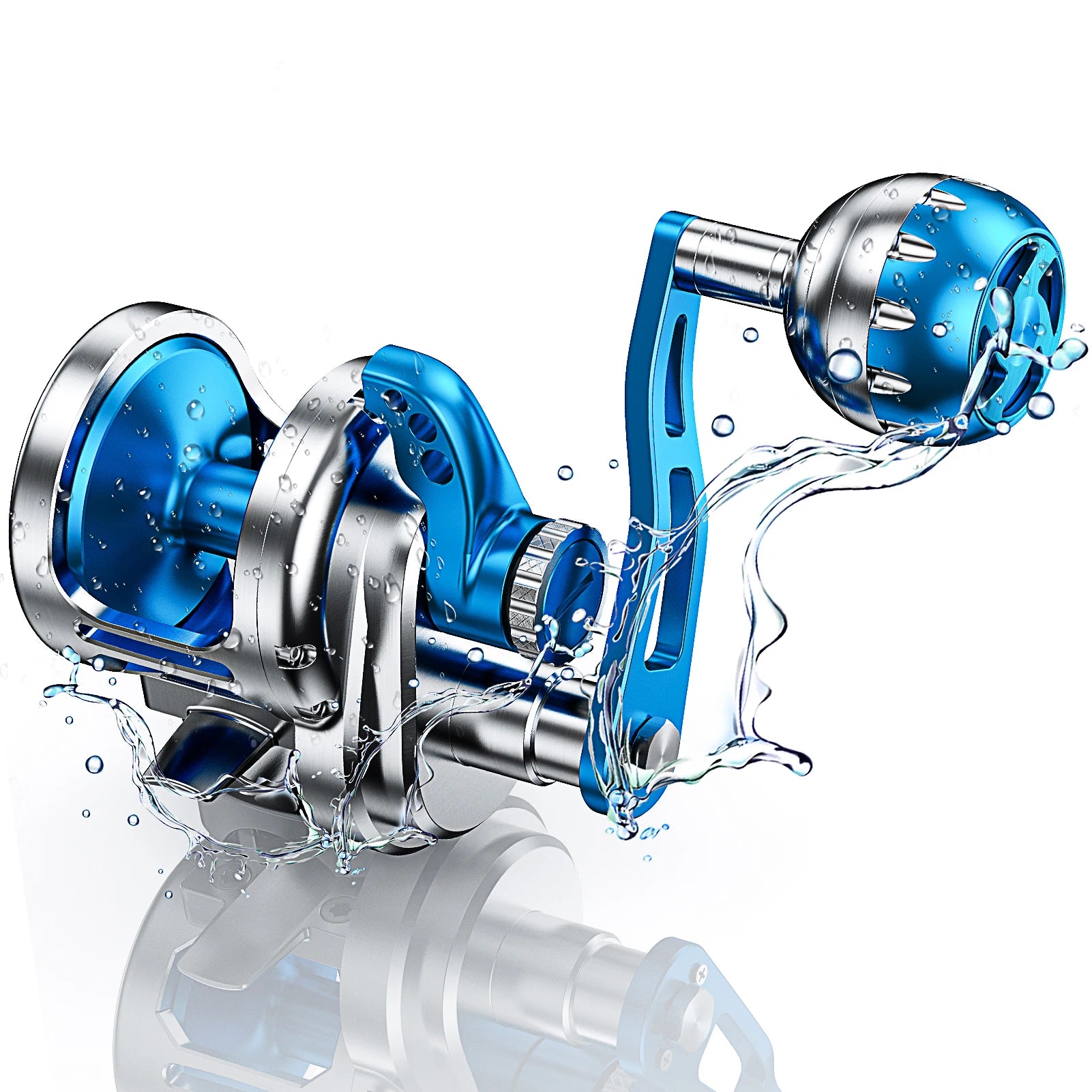 Metal Light Lever Drag Jigging Reel Overhead CNC Machined Offshore Conventional Fishing Reel Saltwater Slow Pitch Jigging Reel