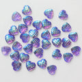 11mm Fish Scale Color Resin Cabochon Heart Designs for Mini Ornament for Nail Art Decorations