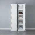 Modern Design 5-Door Metal Staff Wardrobe with Extendable/Foldable/Convertible Features Hanging Clothes Storage Cabinet