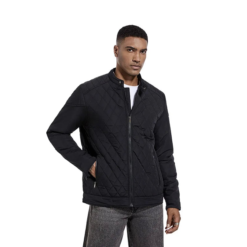 2025 Men's Jackets Fashion Stand Collar Casual Jacket Insulated Business Jacket