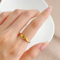 No Fading Index Finger Joint 18K Gold Plated Irregular Stainless Steel Finger Rings Gold Jewelry Wholesale Rings for Women Men
