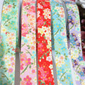 2.5 cm Single-sided Japanese Heat Transfer rainbow Printing Thread Grosgrain Ribbon for DIY Hair Accessories