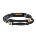 New Stainless Steel Woven Micro-inlaid Multilayer Jewelry Fashion Leather Bracelet for Men and Women