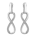 CAOSHI Contracted Style Infinite Design Cubic Zirconia for Women Fashion Party Wedding Silver Plated CZ Pendant Earrings Jewelry
