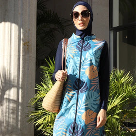MOTIVE FORCE Wholesale Sun protection Women Islamic Swimwear Beachwear Upf50 Waterproof Modest Muslim Swimwear