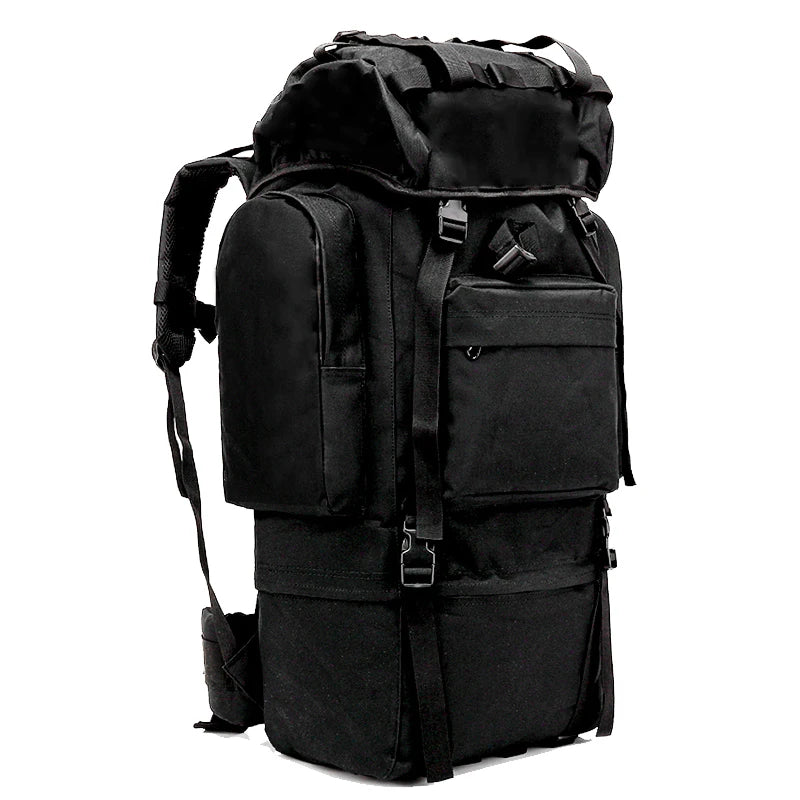 Wholesale Waterproof Rain Cover Tactical Backpacks for Outdoor Camping & Hunting Sizes 60L 65L 80L Zipper Closure