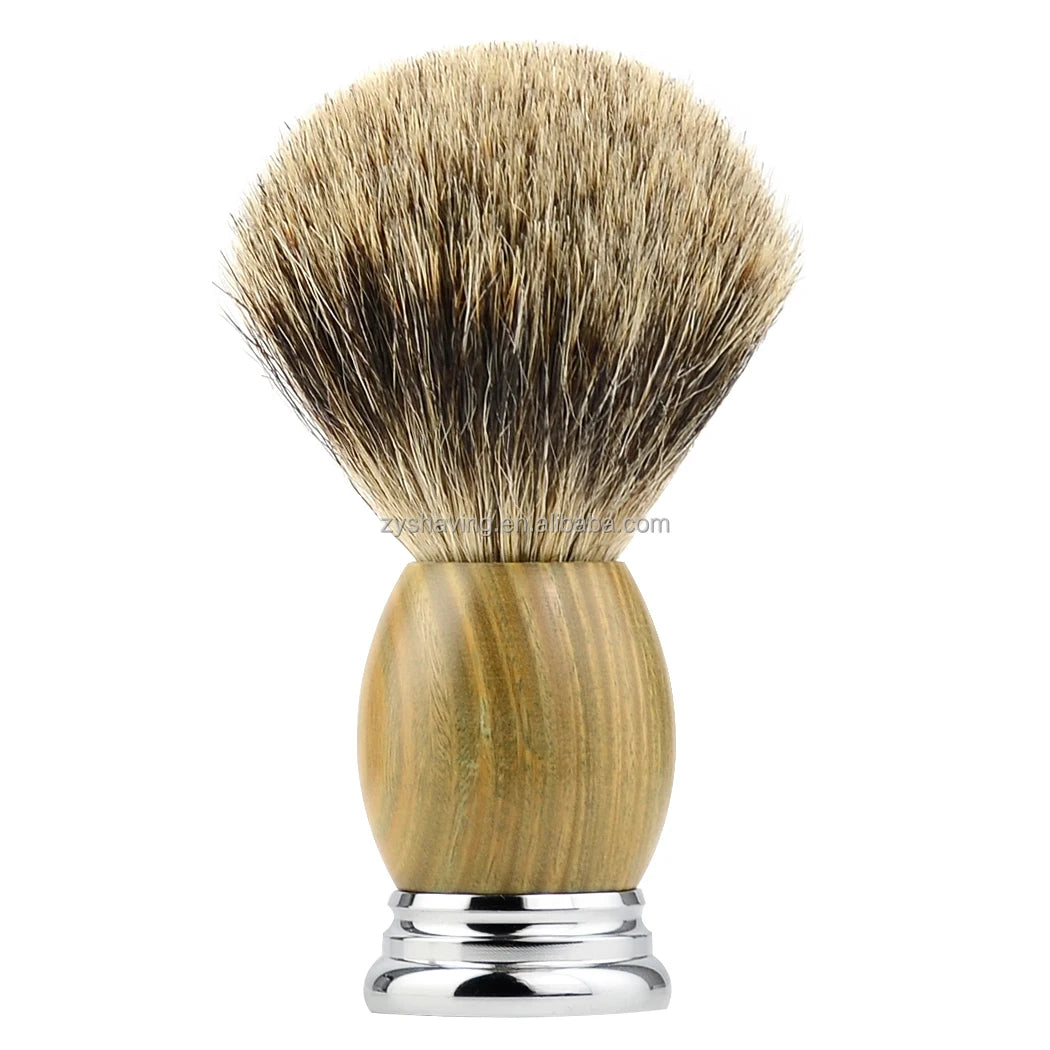 ZY Pure Badger Shaving Brush with Resin Handle Extra Dense and Firm Barber Brush for Men Guangdong