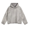 Streetwear Men Stone Acid Wash Oversize Cotton Pullover Sweatshirt Custom Logo Crop Boxy Vintage Sun Faded Distressed Rip Hoodie