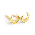 Trending Jietao Wholesale 925 Silver Half Moon Studs Women Party Bling Jewelry Silver Jewelry 925 Sterling Moon Earrings