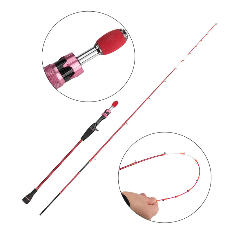 Titanium Alloy Best Selling Korean Lure Pole Ultralight Squid Jigging Fishing Squid Jig Rod with Solid Carbon Tip fishing rod