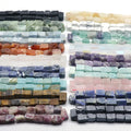 Natural Stone Crystal Raw Stone Rectangular String Loose Beads for Jewelry Making