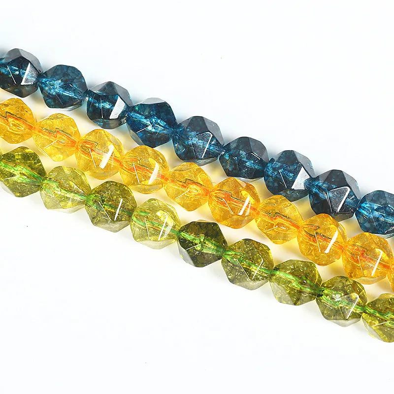 6/8/10mm Wholesale Critrine Faceted Loose Gemstone Stone Beads in Strand for Jewelry Making Bracelets Necklaces Earrings