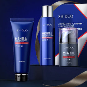 ZHIDUO OEM ODM Factory Price Private Label Men Skin Care Refreshing Amino Acid Water Cleansing Skin Care Set