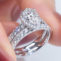 High Quality Silver PT950 14k 18k Gold Stackable Rings Jewelry Set IGI Certified Lab Grown Diamond Ring for Anniversary