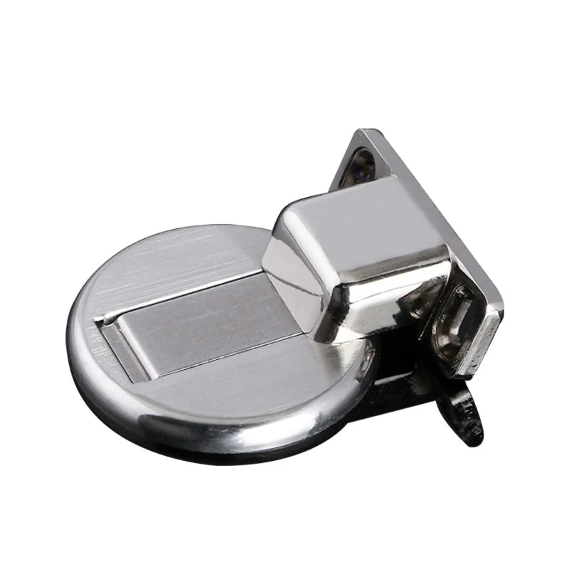 Roeasy Factory Modern Home Hotel Safety Door Stopper Durable Stainless Steel Satin Chrome Floor Mount Strong Magnetic Door