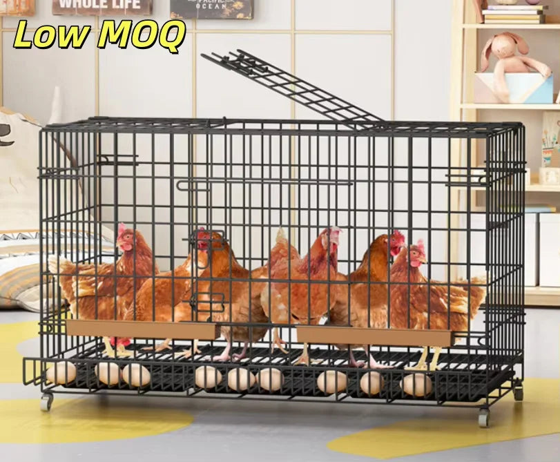 Egg Chicken Cage Household Large Breeding Cage for Duck Goose Quail with Egg Tray