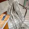LWK Bohemian Geometric Crochet 100% Cotton Knitted Throw Blanket for Bed Sofa Decoration