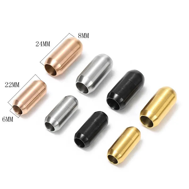 6/8mm Germany Best-selling Stainless Steel Leather Watchband Bracelet Link Buckle Jewelry Accessories Spot Wholesale