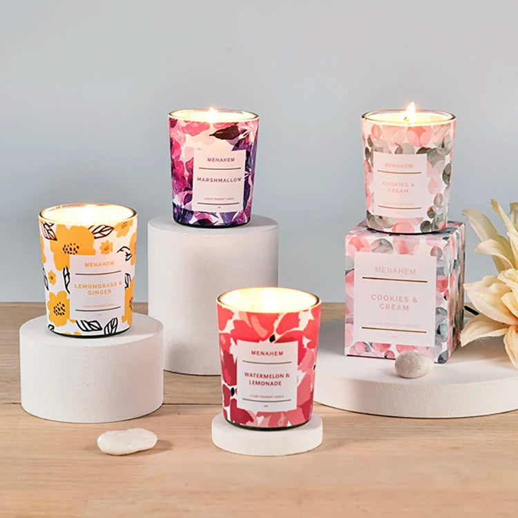 56Healing Wholesale Luxury 3 Wick Oil Fragrance Customize Crystal Scented Candles Private Label for Home Decoration