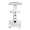 Portable Barber Shop Salon Mobile Tool Cart EU/US/UK Socket Rolling Tool Cart 3 Layers Salon Trolley Metal