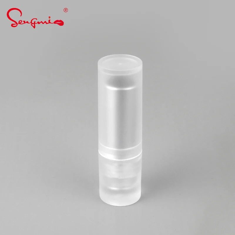 In Stock Frosted Matte Round Lipstick Tube Luxury Custom Logo Lip Balm Container