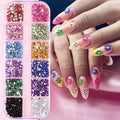 2mm 12 Grids AB Crystal Nail Art FlatBack Rhinestone 12 Colors Dazzling Diamonds Strass Manicure Tip 3D Nail Charms Decoration