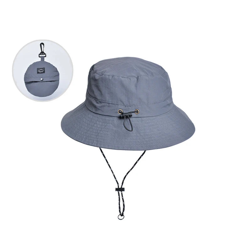 Breathable Factory Production Sunscreen Summer Fast Drying Fishing Wide Brim Bucket Sun Hat for Men and Women