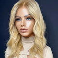 Blonde Highlight Bob Wigs European Remy Hair Swiss Lace Jewish Kosher Wig Double Drawn Pre-pluck Hairline Silky Straight