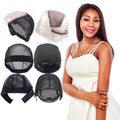Double Monofilament Braided Closure U Part Frontal Lace Net Mesh Dome Headband Ventilated Wig Making Caps with Adjustable Strap