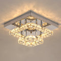 24W White Warm Modern Flush Mount Led Corridor Bedroom Ceiling Lights With K9 Crystal