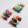 Vintage Gradient Oil Color Small C Shape Earrings Geometry Charm Acrylic Hoop Earrings Set for Women