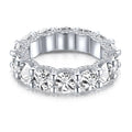 Dylam Fancy Luxury Trendy Double Layered Anniversary Diamond Engagement Wedding Bands CZ 5A S925 Rings