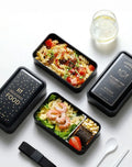 New Fashion Lunch Box Lunch Office Worker Student Double Layer Microwave Oven Heating Separate Large Fruit Salad Lunch Box Set