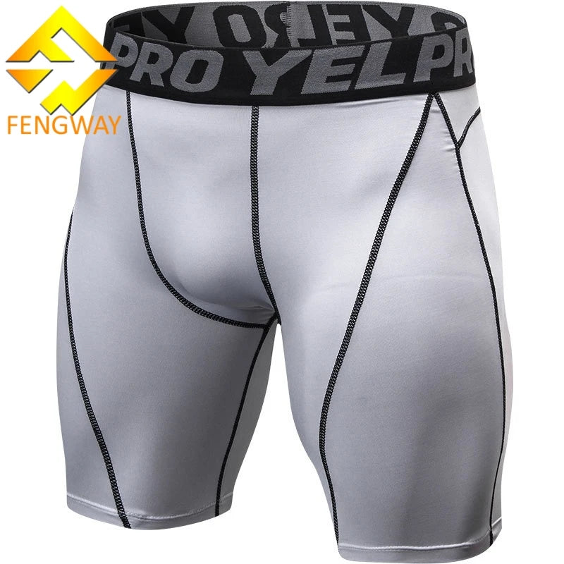 Men's Casual Mid Waist Fitness Training Pants Quick-Drying Elastic Compression Leggings for Running Men's Fitness Shorts